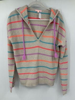 Lisa Todd Quick Stitch Hoodie in Almond Size Small Cotton